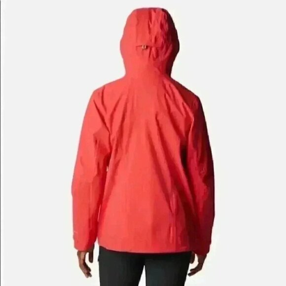 Columbia Jacket Omni Shield Waterproof Nylon Windbreaker Hood Coral Orange XS - Picture 2 of 16
